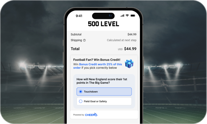 Shopper checkout with fandom pick